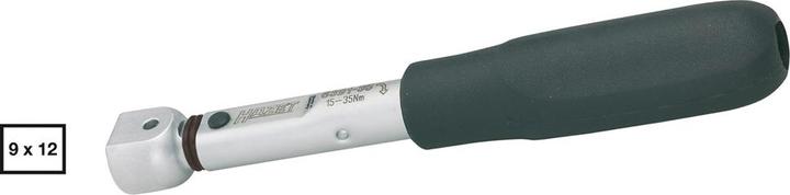 Actual product image HAZET Torque spanner 6391-35V - Tolerance: 2% - Socket square 9 x 12 mm - Ge (15 Nm, 35 Nm)