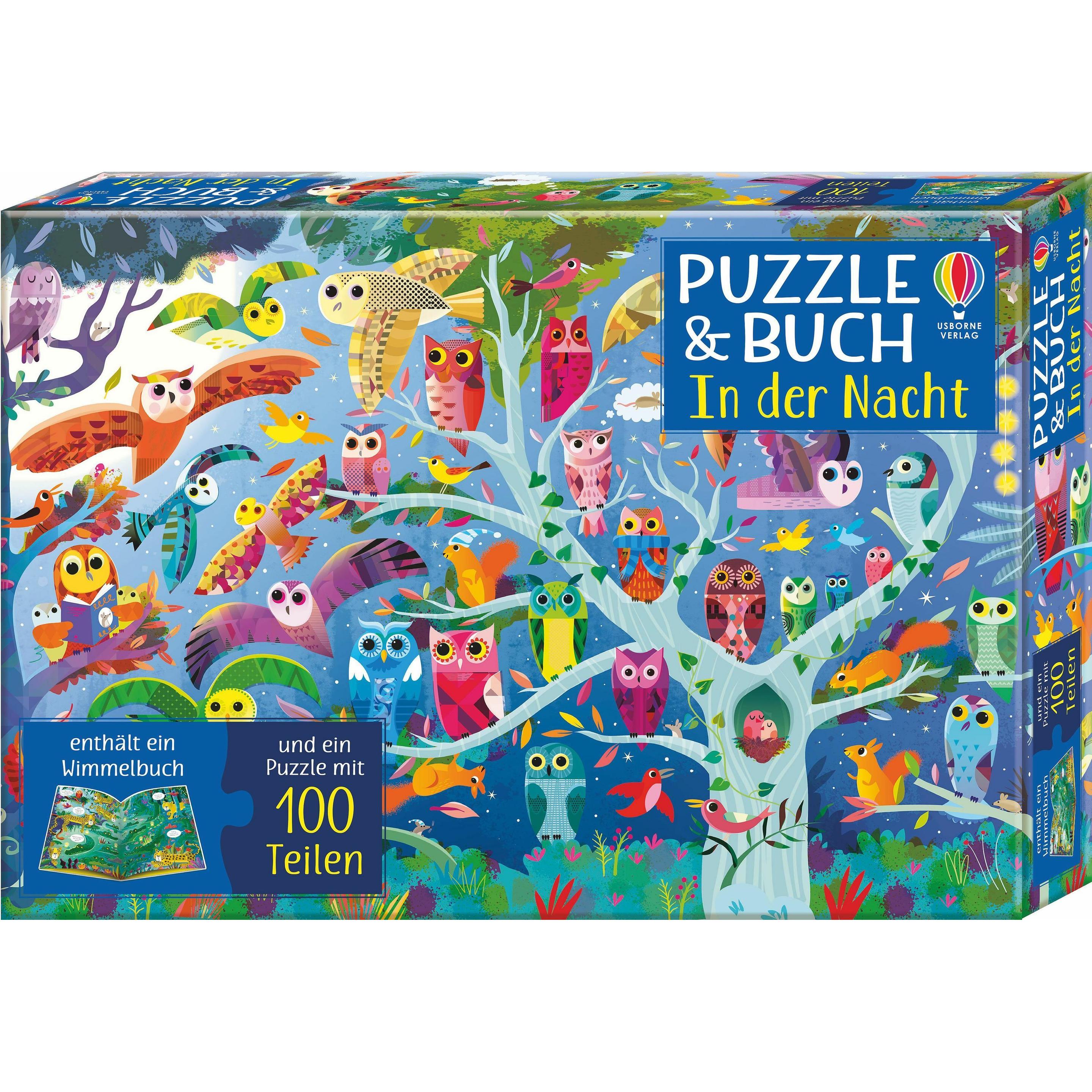 Usborne Publishing Robson:Puzzle e libro: Nella notte (100 pezzi)