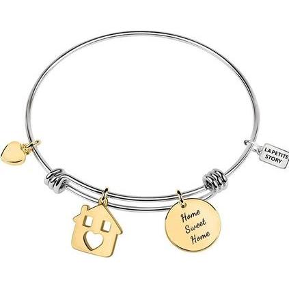 La Petite Story, Armschmuck, Steel bracelet with gold plated pendants LPS05AQJ05 (L), (Messing)