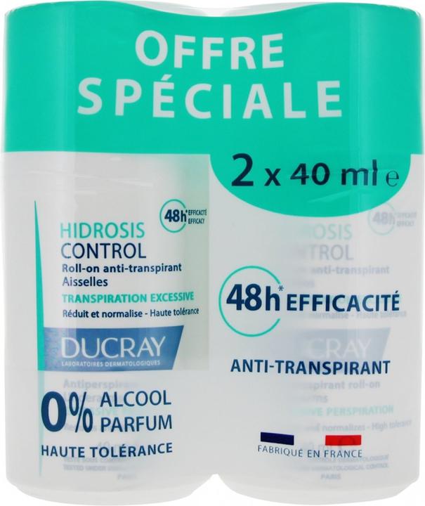 Immagine prodotto Ducray Hidrosis Control Roll-On Anti-Perspirant 40ml - Pack of 2 (Roll-on, 40 ml)