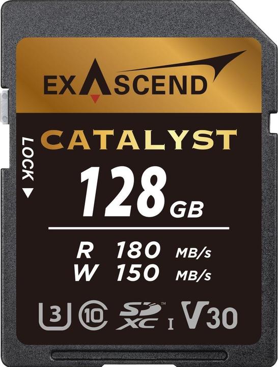Produktbild Exascend Catalyst UHS-I SD Card(V30) 128GB (ES117893) (128 GB, SD, U3, UHS-I)