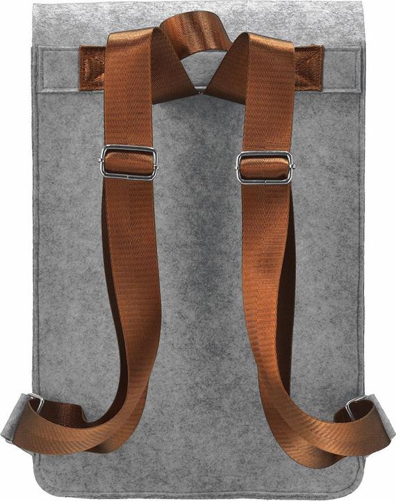 Immagine prodotto Casativo Zaino in feltro con scritta auf geht's e fibbie di chiusura, grigio, 27,5 x 36 cm