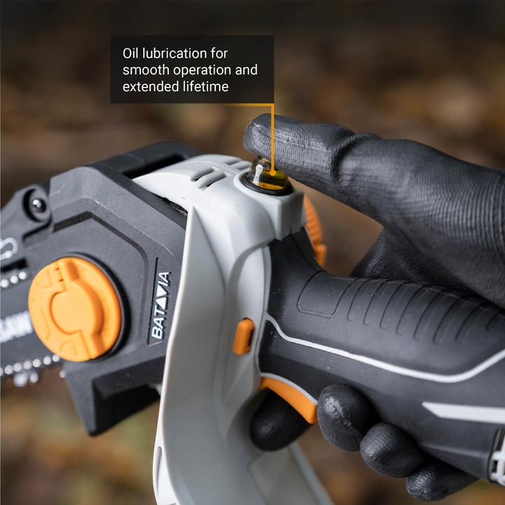 Produktbild Batavia Nexxsaw (V3.1) 18V Akku-Einhand-Kettensäge 6" Mit rotierendem Sägekopf und Ölpumpe (ohne Akku und L (Akku Kettensäge)