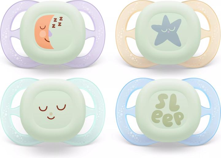 Actual product image Philips Avent Pacifier SCF075/19 ultra start Nighttime (2x, 0 - 2 Months)