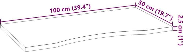 Produktbild vidaXL Macie (100 x 50 x 2.5 cm)