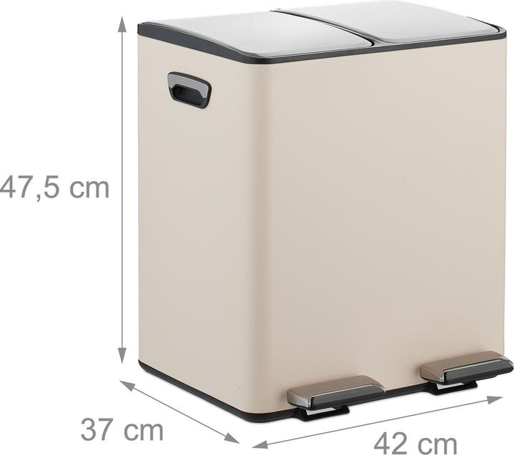 Immagine prodotto Relaxdays Mülleimer Küche 2x 15 Liter (30 l)
