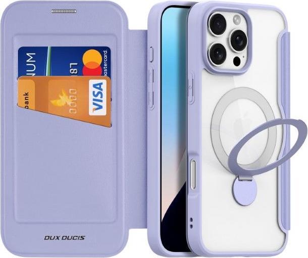 Actual product image Dux Ducis Skin X Pro 360° Ring Stand Series leather case (Apple iPhone 16 Pro)