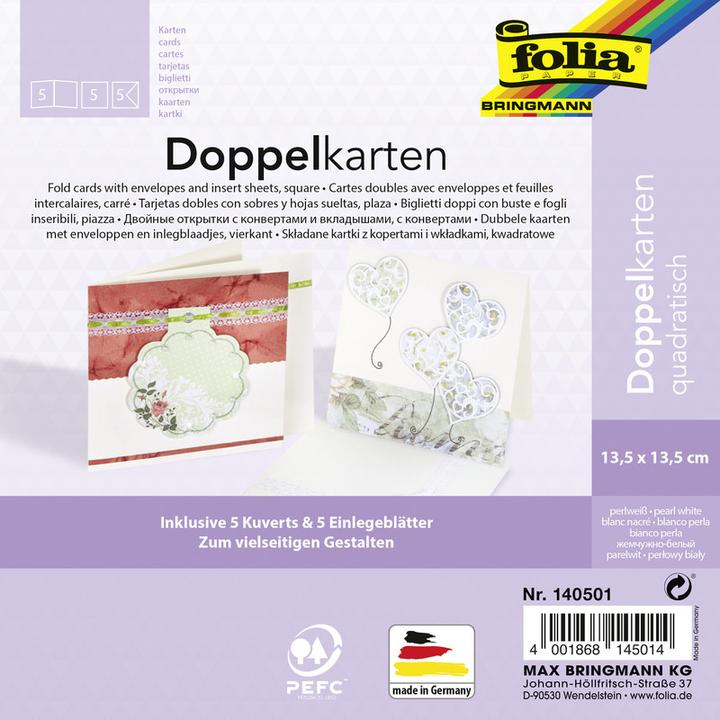 Actual product image Folia Double cards square 220 g/m2 (220 g/m², 5 x)