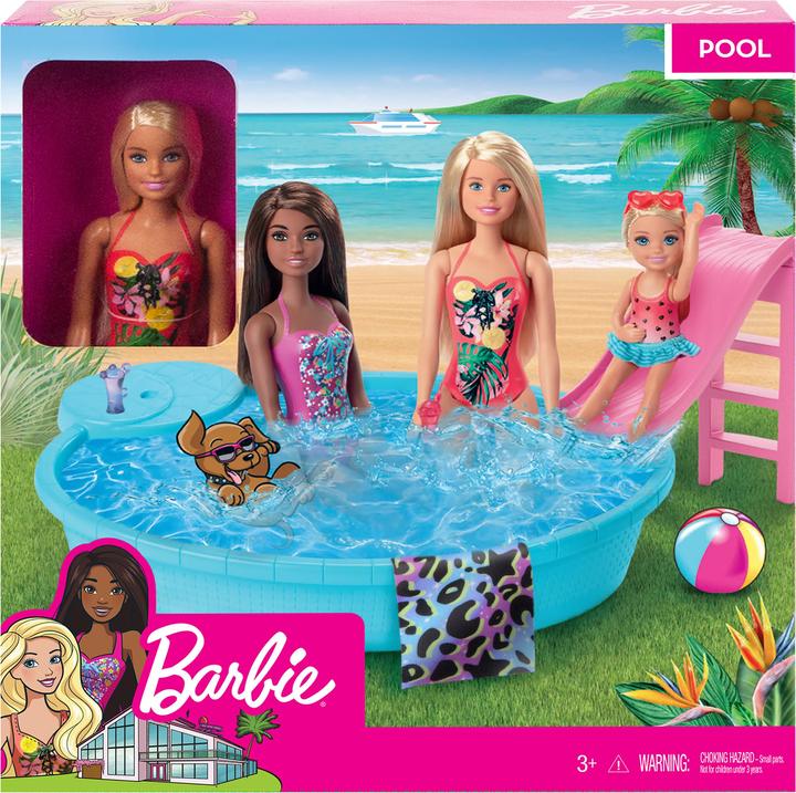 Image du produit Barbie Piscine - Coffret Poupée Mannequin - 3 ans et +