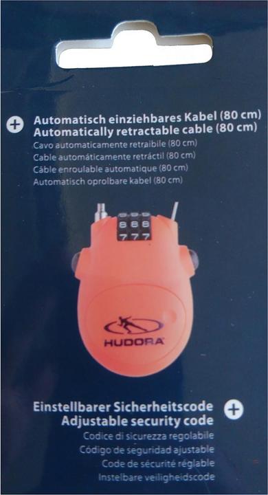 Produktbild Hudora Kabelschloss (80 cm)