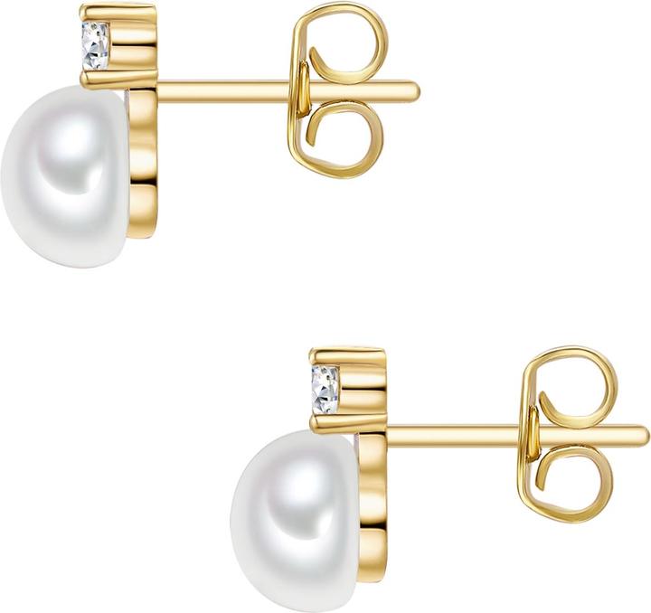 Immagine prodotto Trilani Donna Argento 925 Cubic Zirconia Perla d'acqua dolce coltivata Oro giallo - 31550 (Argento 925/000)