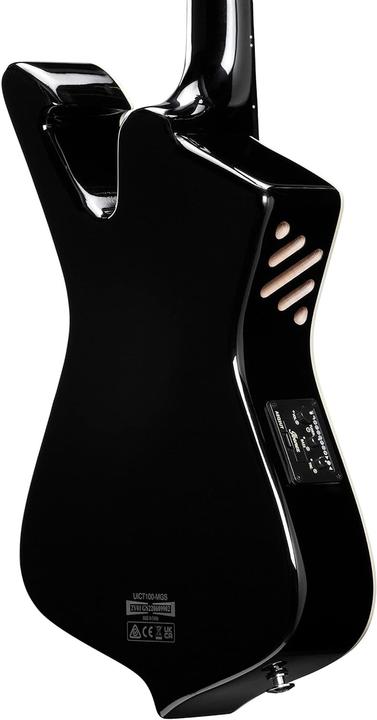 Actual product image Ibanez UICT100 Metallic Gray Sunburst High Gloss electric-acoustic tenor ukelele met gigbag (Tenor)