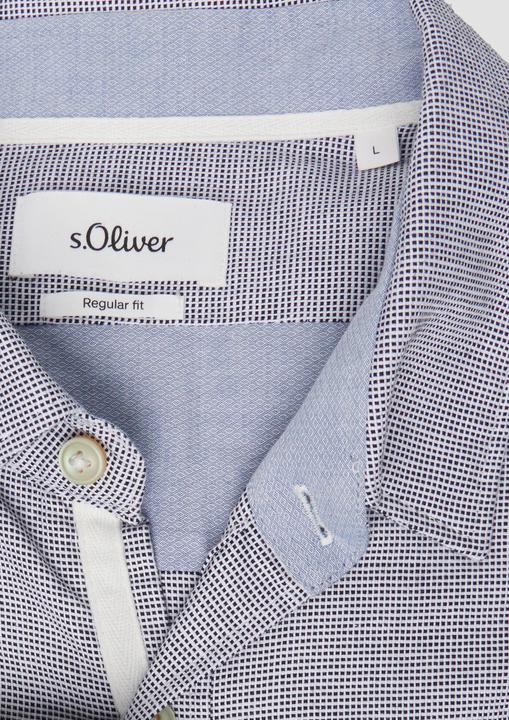 Immagine prodotto s.Oliver Hemd Regular Fit: Gemustertes Langarmhemd mit Brusttasche (M)