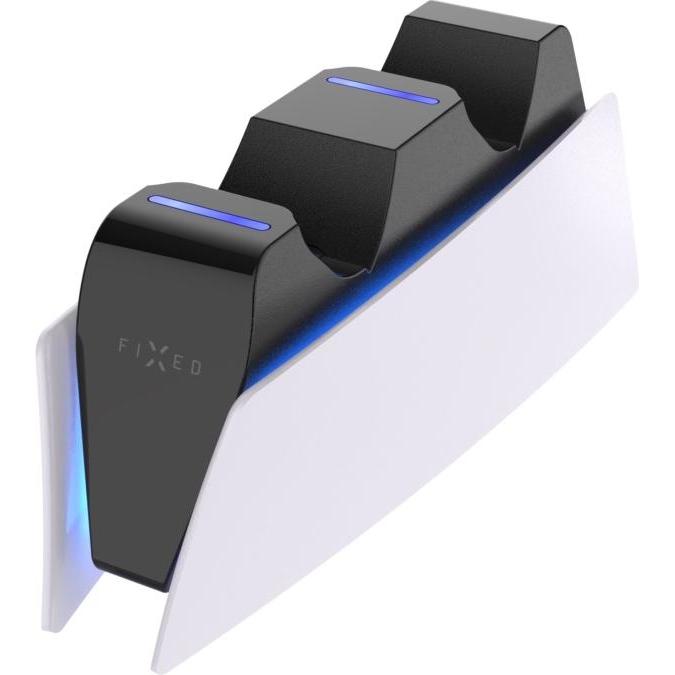 Fixed Doppio caricatore per il controller PS5, bianco e nero (PS5), Accessori per controller gaming, Multicolore