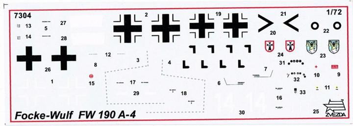 Actual product image Carson 1:72 Dt.Jagdflugz.Focke Wulf 190A4