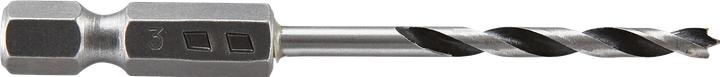 Produktbild wolfcraft 1 Holzspiralbohrer CV, S=6-kt, ø3x65mm (3 mm)