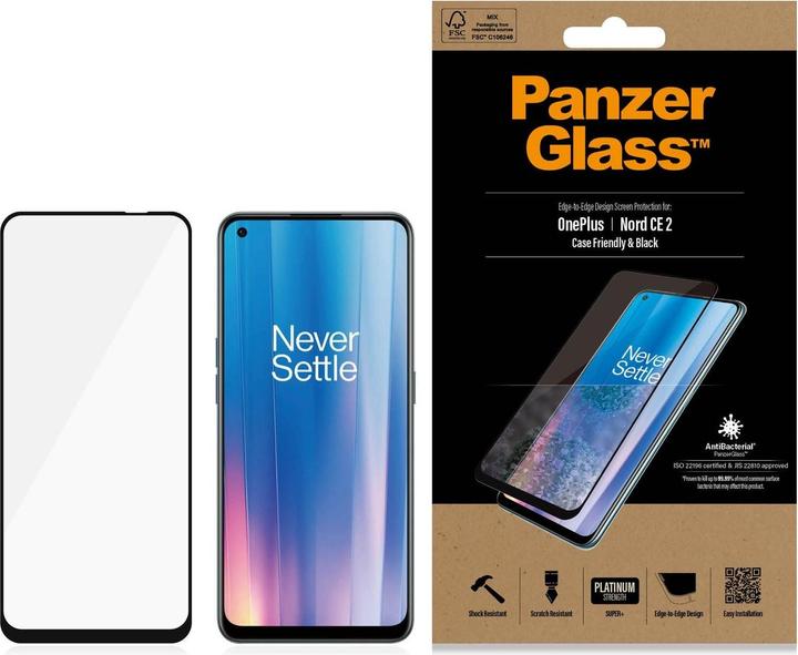 Actual product image PanzerGlass Case Friendly (1 Piece, OnePlus Nord CE 2)