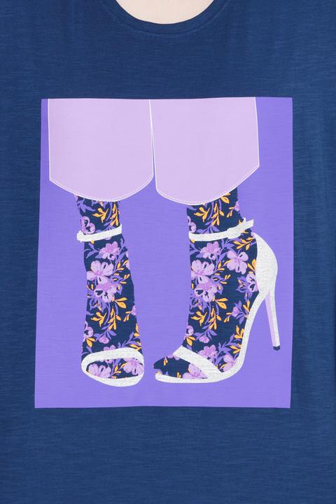 Produktbild Ulla Popken Shirt, Schuhe, Classic, Rundhalsausschnitt, 3/4-Arm (42, 44)