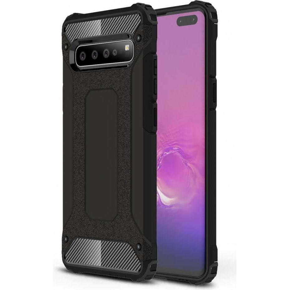 Screenguard AdventureCase Samsung Galaxy S10 5G Hybrid Hülle (Samsung Galaxy S10 5G), Smartphone Hülle, Schwarz