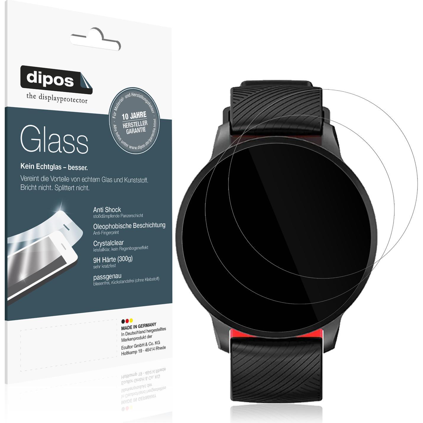 Dipos Displayschutz Anti-Shock, Smartwatch Schutzfolie, Transparent