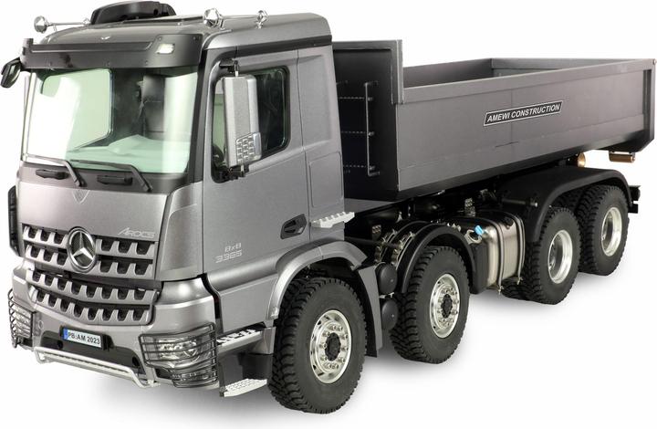 Produktbild Amewi M-Benz Arocs Hydraulik Abrollkipper Pro 8x8 1:14 RTR grau, Sound, Licht, 2-Gang Getriebe, sperrbare (RTR Ready-to-Run)