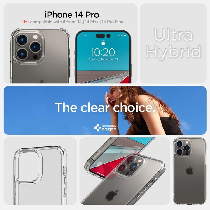 Produktbild Spigen Ultra Hybrid Case für Apple iPhone 14 Pro - frost clear (Apple iPhone 14 Pro)