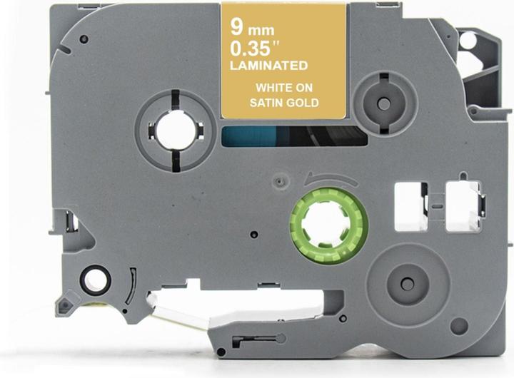 Immagine prodotto Hermex Alternatives Etikettenband zu Brother TZe-MQ825 Beschriftungsband (0.90 cm, Bianco, Oro)