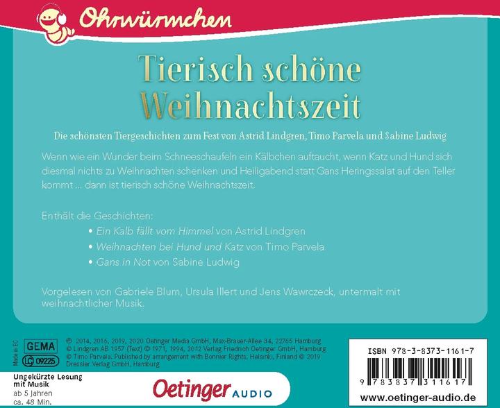 Actual product image Animal beautiful christmas time (Timo Parvela, Sabine Ludwig, Astrid Lindgren, German)