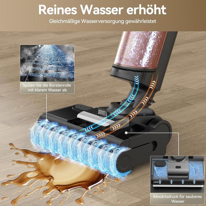 Produktbild Jonr ED12 Pro Max Nass Trockensauger,180°liegend,75°C Heisswasser-Selbstreinigung Heissluft-Trocknung