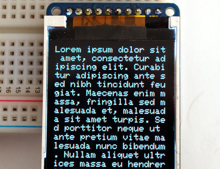 Immagine prodotto Adafruit LCD TFT a colori a 18 bit da 1,8" con microSD Breakout ST (Display)