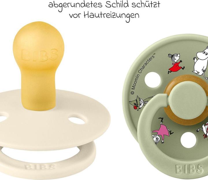 Productafbeelding Bibs - x Moomin Pacifier Colour 2 Pack Friends - Ivory - Size 1 (2x, 0 - 6 Maanden)