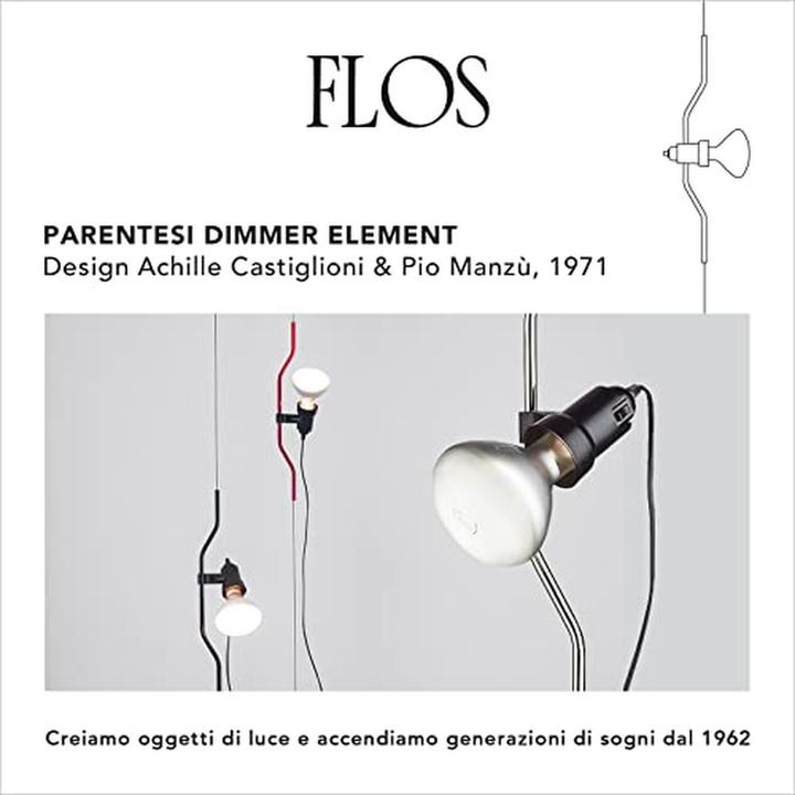 Actual product image Flos Dimmable Element for Parentesi Lamp with Metal Arc, Holder, and Switch Cable