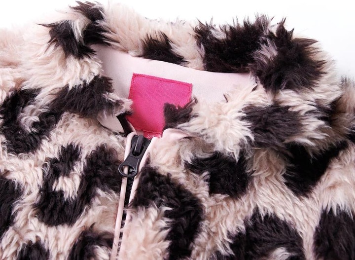 Actual product image VidaXL Children's coat faux fur light pink 128,outer material (128)