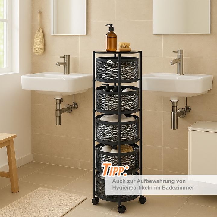 Image du produit Relaxdays Küchenwagen mit drehbaren Fächern