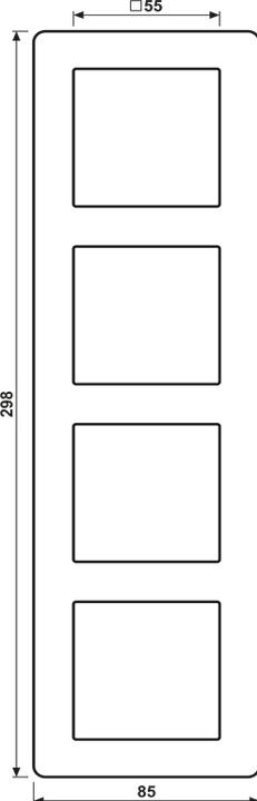 Actual product image JUNG Mounting frame 4f anth mt A / A FLOW Kst AF584BFANM