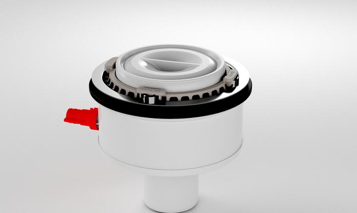 Actual product image Kaldewei shower tile drain set, vertical, with hair trap strainer, without cover, 687772520000 (Drainage set)