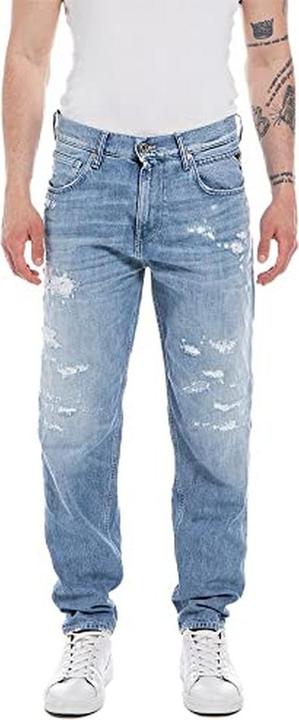 Replay Sandot Tapered-Fit Jeans mit hoher Taille und fünf praktischen Taschen (W31/L32)