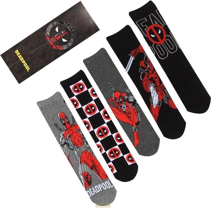 Actual product image Heroes Inc Marvel Socken 5er-Pack Deadpool S-M (5-pack, M/L)