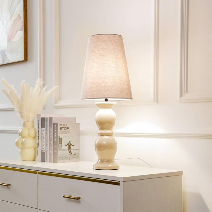 Produktbild Lucande Lyndorin Tischleuchte Beige (E27)