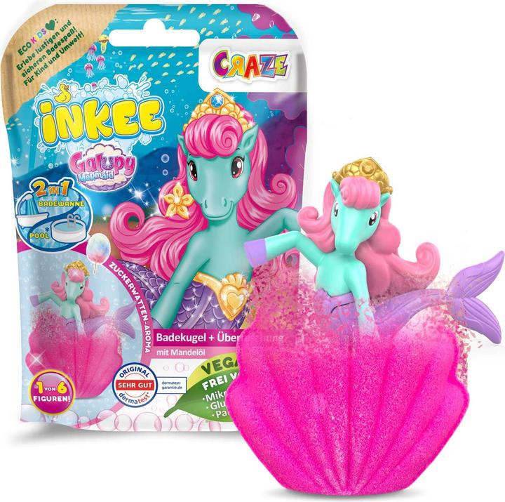Actual product image Craze Inkee overshoot bathing balls Galupy Mermaid