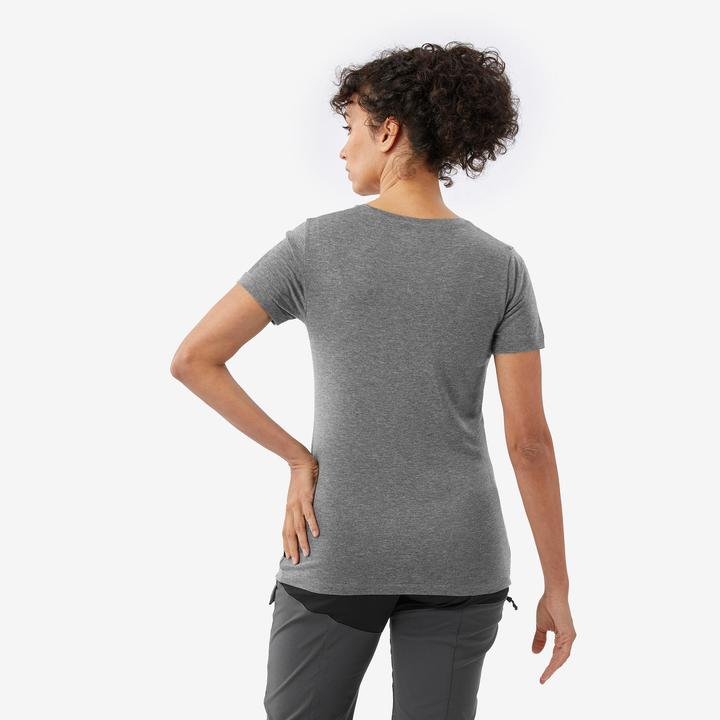 Actual product image Forclaz Merinoshirt Damen kurzarm Lyocell - Merino Fresh grau (XL)