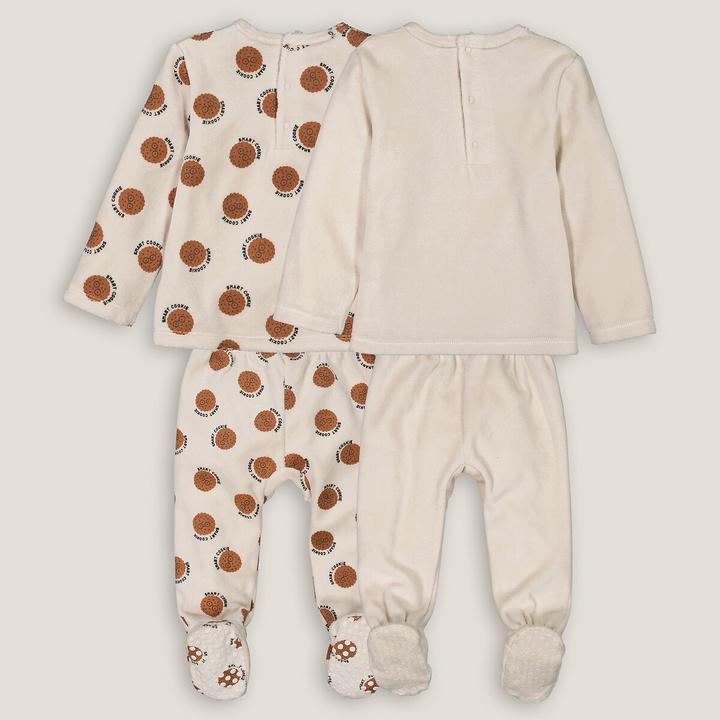 Produktbild La Redoute Collections 2er-Pack Samt-Pyjamas mit Cookie-Motiven (80)