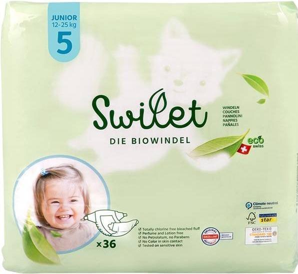 Produktbild Swilet Die Bio-Windel Junior (Gr. 5, Tragepack, 36 Stück)