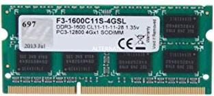 Immagine prodotto G.Skill Standard 1.35V (1 x 4GB, 1600 MHz, DDR3-RAM, SO-DIMM)