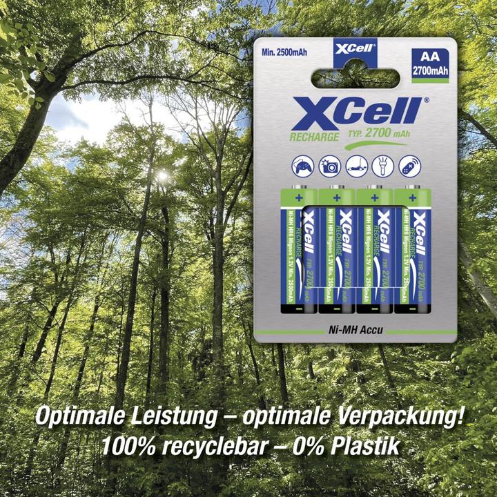 Produktbild XCell NH XC 4X2700 - NiMh Akku AA Mignon 2700 mAh 4er-Pack - Akku - Mignon (AA) (2700 mAh)