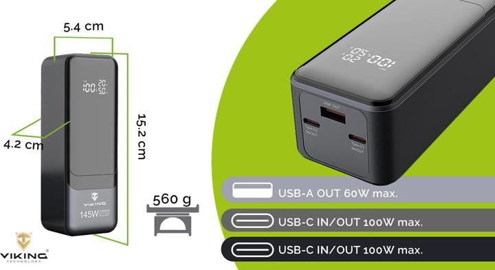 Actual product image Viking PN-964PD (27000 mAh, 100 W, 97.20 Wh)