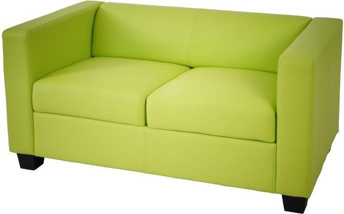 Produktbild Mendler 3-2-1 Sofagarnitur Couchgarnitur Loungesofa Lille - Kunstleder, hellgrün (2-Sitzer, 3-Sitzer)
