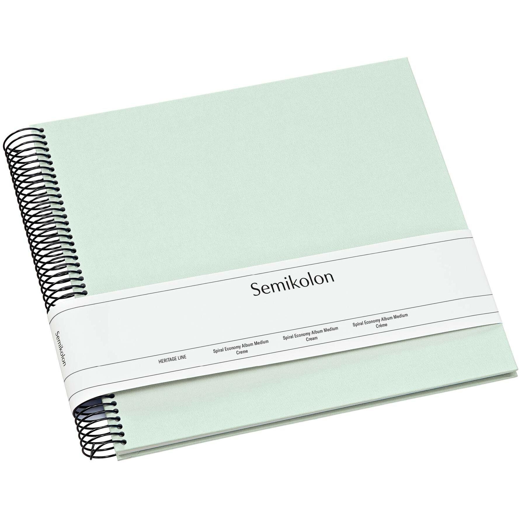 Semikolon, Fotoalbum, Fotoalbum 23 x 24.5 cm Moos, 40 cremeweisse Seiten (10 x 15 cm, 9 x 13 cm)