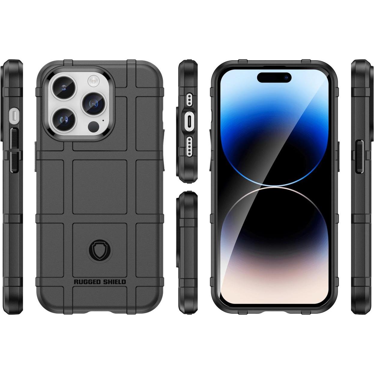 Thumbnail - Cover-Discount iPhone 15 Pro - Backcase Shield schwarz (Apple iPhone 15 Pro), Smartphone Hülle, Schwarz