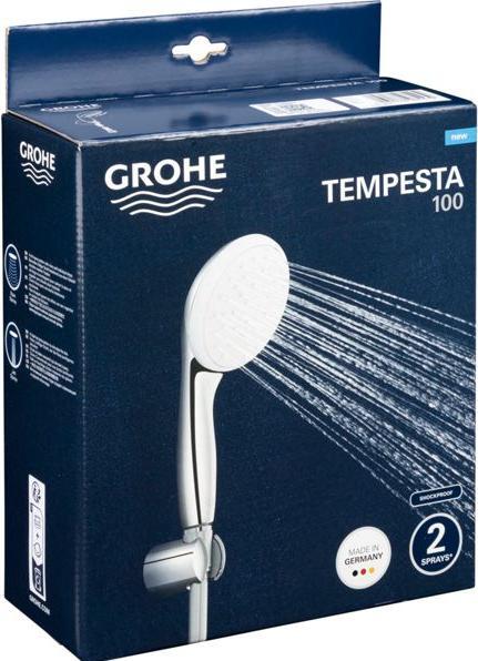 Produktbild Grohe Tempesta 100 Wandhalterset (2 Strahlarten)